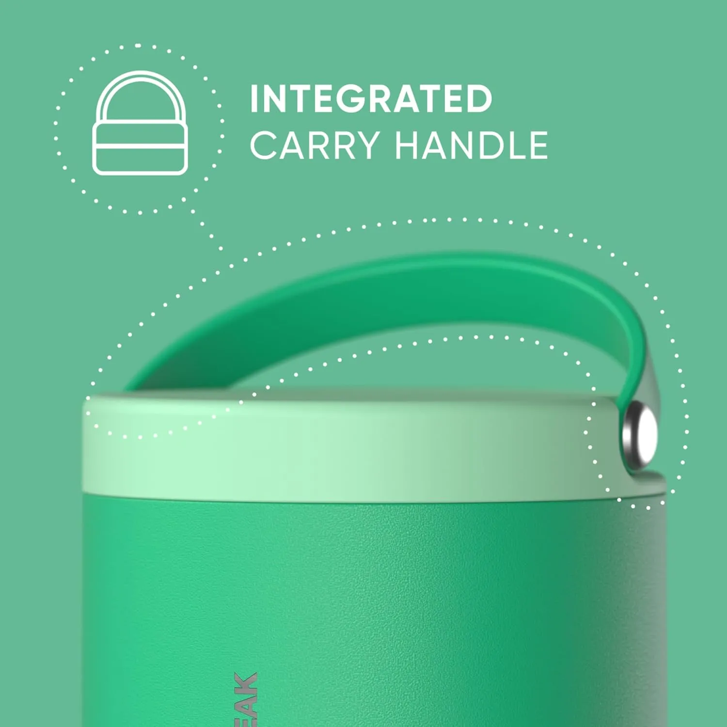 Hydrapeak 18oz Stainless Steel Vacuum Insulated Thermos Food Jar | Thermos for Hot Food and Cold Food, Wide Mouth Leak-Proof Soup Thermos for Adults, 10 Hours Hot and 16 Hours Cold (Jade)