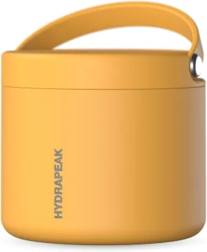 Hydrapeak 18oz Stainless Steel Vacuum Insulated Thermos Food Jar | Thermos for Hot Food and Cold Food, Wide Mouth Leak-Proof Soup Thermos for Adults, 10 Hours Hot and 16 Hours Cold (Tangerine)