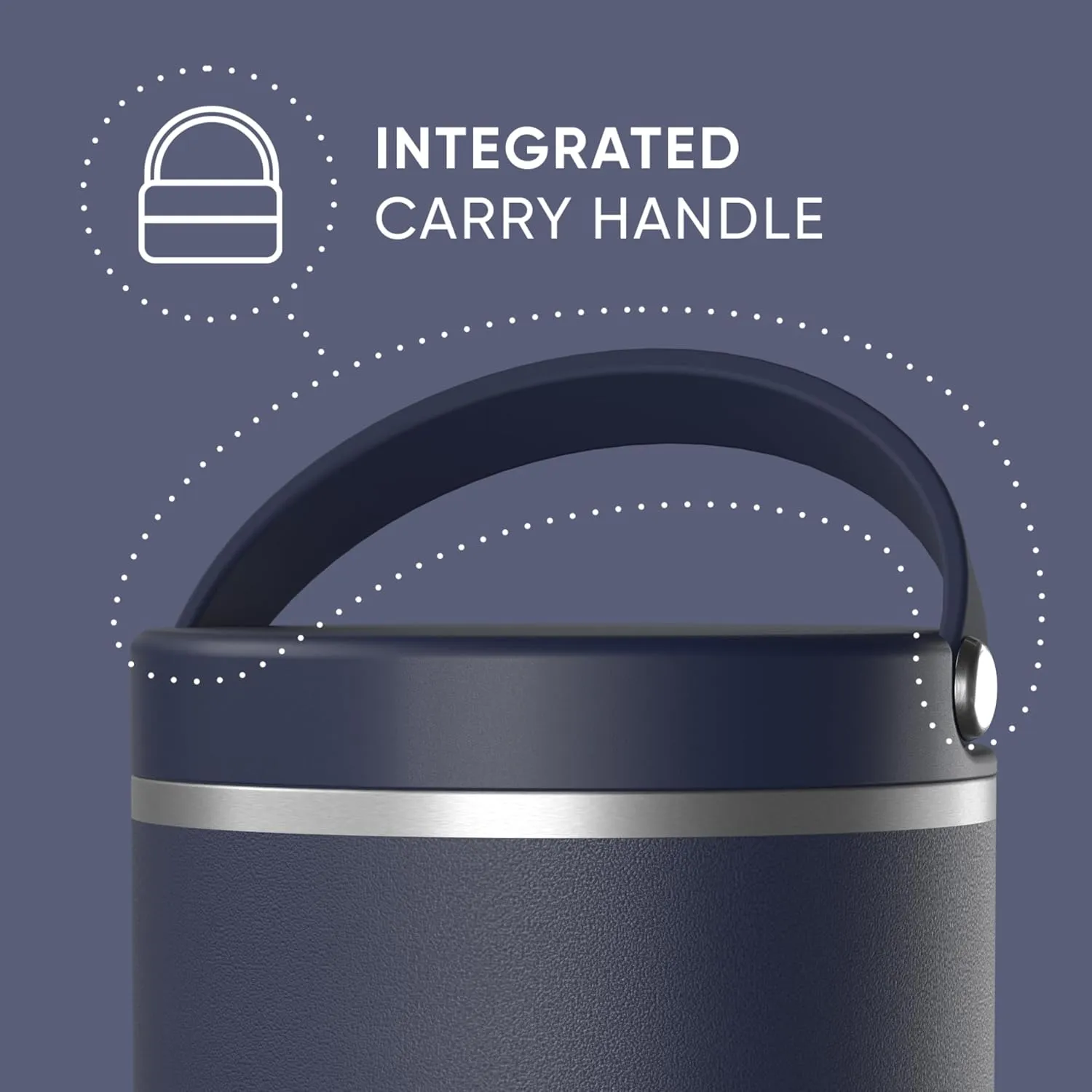 Hydrapeak 25oz Stainless Steel Vacuum Insulated Thermos Food Jar | Thermos for Hot Food and Cold Food, Wide Mouth Leak-Proof Soup Thermos for Adults, 10 Hours Hot and 16 Hours Cold (Navy)