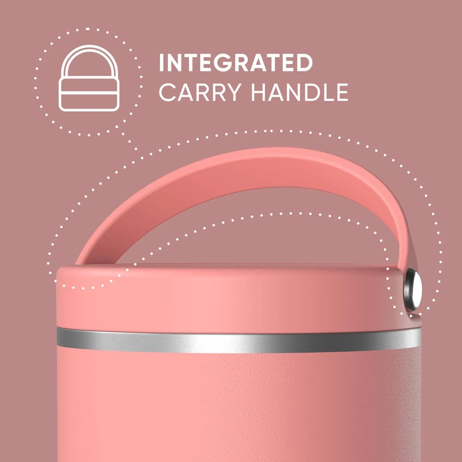 Hydrapeak 25oz Stainless Steel Vacuum Insulated Thermos Food Jar | Thermos for Hot Food and Cold Food, Wide Mouth Leak-Proof Soup Thermos for Adults, 10 Hours Hot and 16 Hours Cold (Peach)