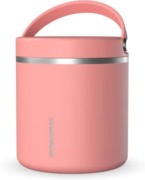 Hydrapeak 25oz Stainless Steel Vacuum Insulated Thermos Food Jar | Thermos for Hot Food and Cold Food, Wide Mouth Leak-Proof Soup Thermos for Adults, 10 Hours Hot and 16 Hours Cold (Peach)