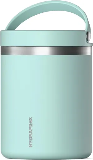 Hydrapeak 32oz Stainless Steel Vacuum Insulated Thermos Food Jar | Thermos for Hot Food and Cold Food, Wide Mouth Leak-Proof Soup Thermos for Adults, 10 Hours Hot and 16 Hours Cold (Fresh Mint)