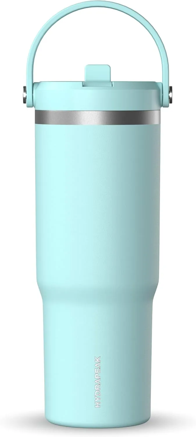 Hydrapeak Nomad 32 oz Tumbler with Handle and Straw Lid, Leakproof, Double Insulated, 32oz Cup Stainless Steel (Alpine)