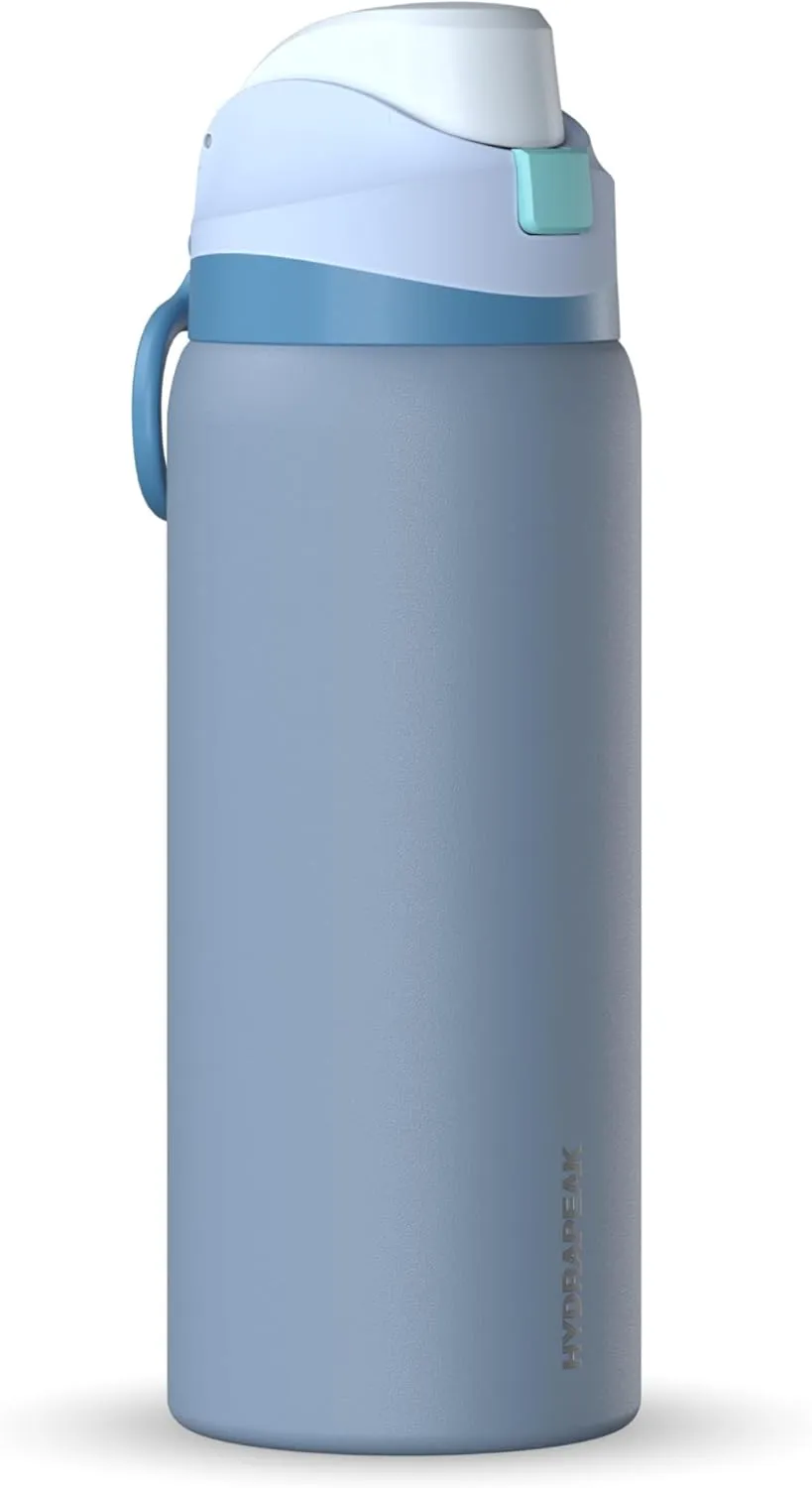 Hydrapeak Oasis 32 oz Water Bottle with Chug Lid, Stainless Steel Insulated Water Bottle For Men and Women, Modern Blue1