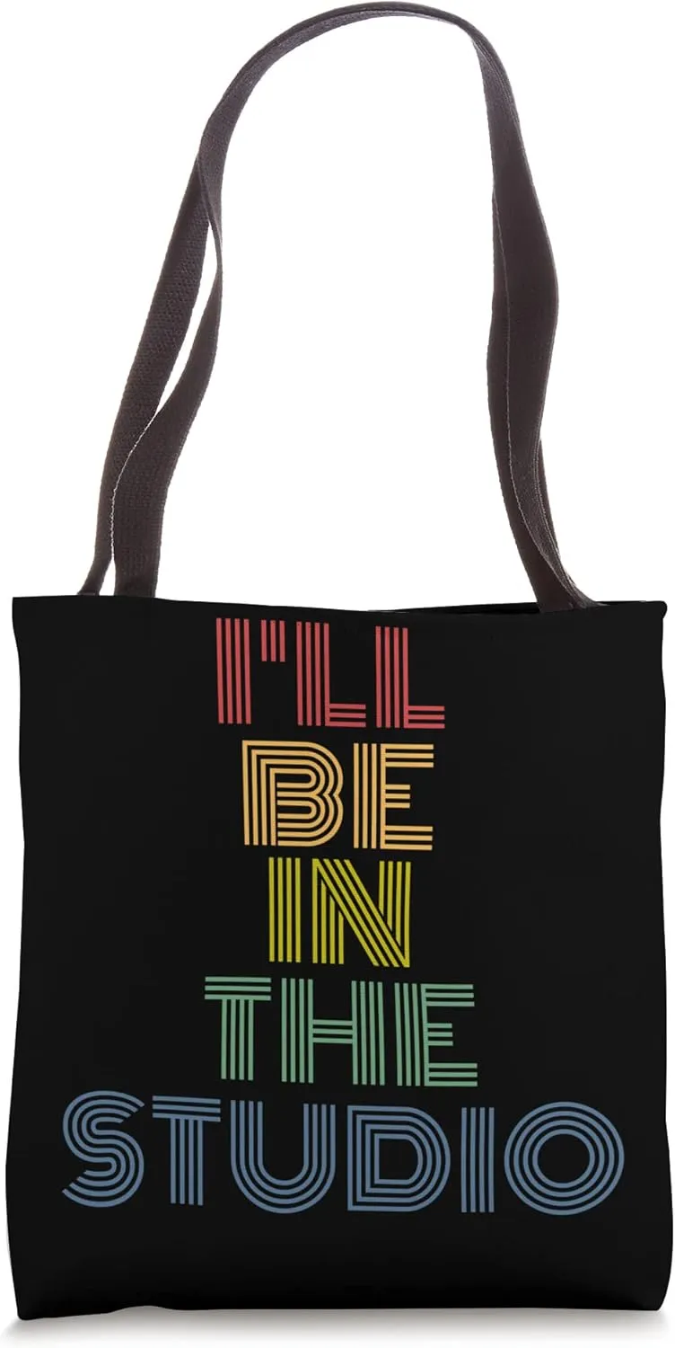 I'll Be In The Studio retro 70s vintage Tote Bag