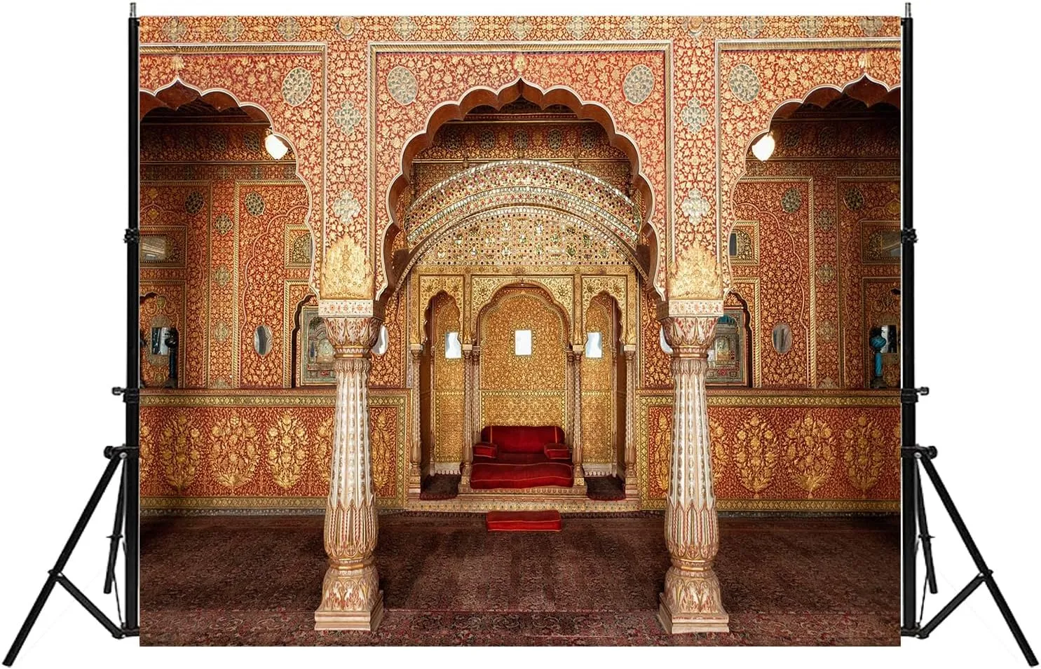 Indian Royal Palace Backdrop 10x8ft India Theme Birthday Wedding Party Decoration Photoshoot Props