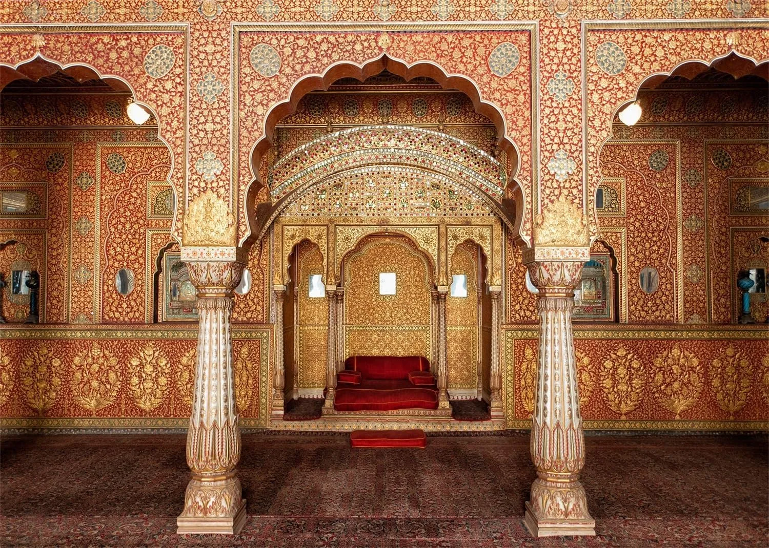 Indian Royal Palace Backdrop 10x8ft India Theme Birthday Wedding Party Decoration Photoshoot Props