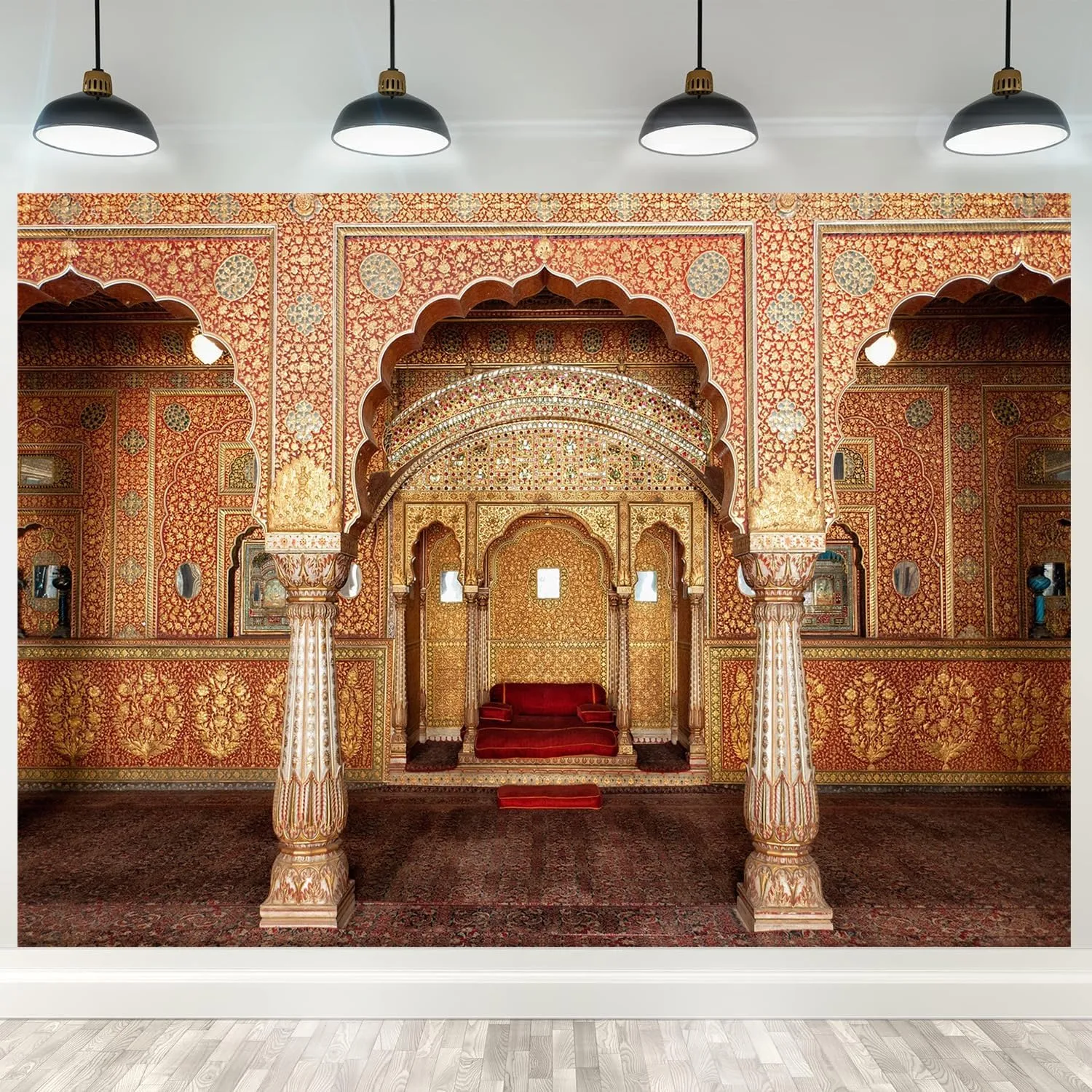 Indian Royal Palace Backdrop 10x8ft India Theme Birthday Wedding Party Decoration Photoshoot Props