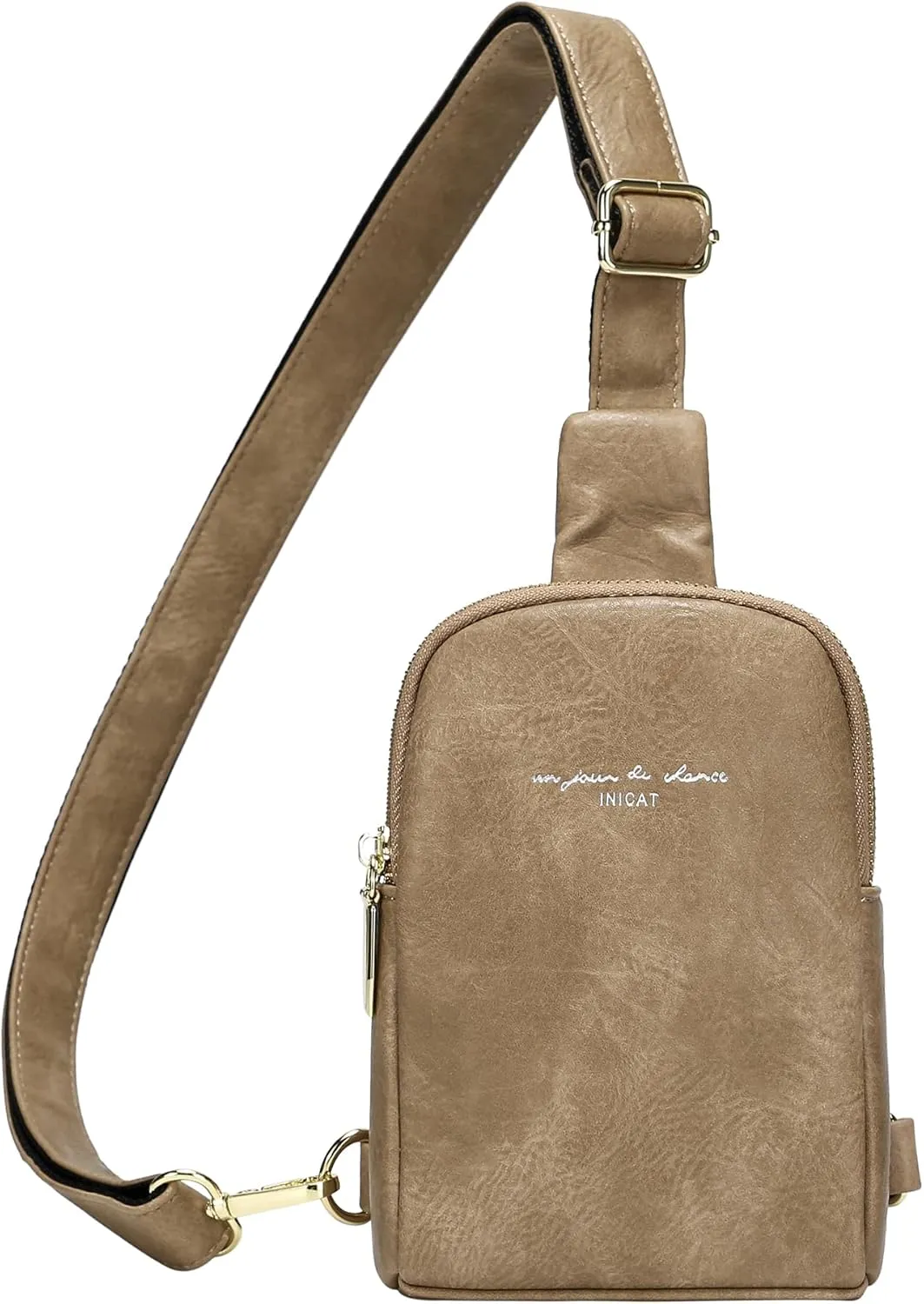 INICAT Travel Small Sling Bag Leather Crossbody Bags for Women Fanny Packs Cross Body Bag for Woman Cross Body Purses