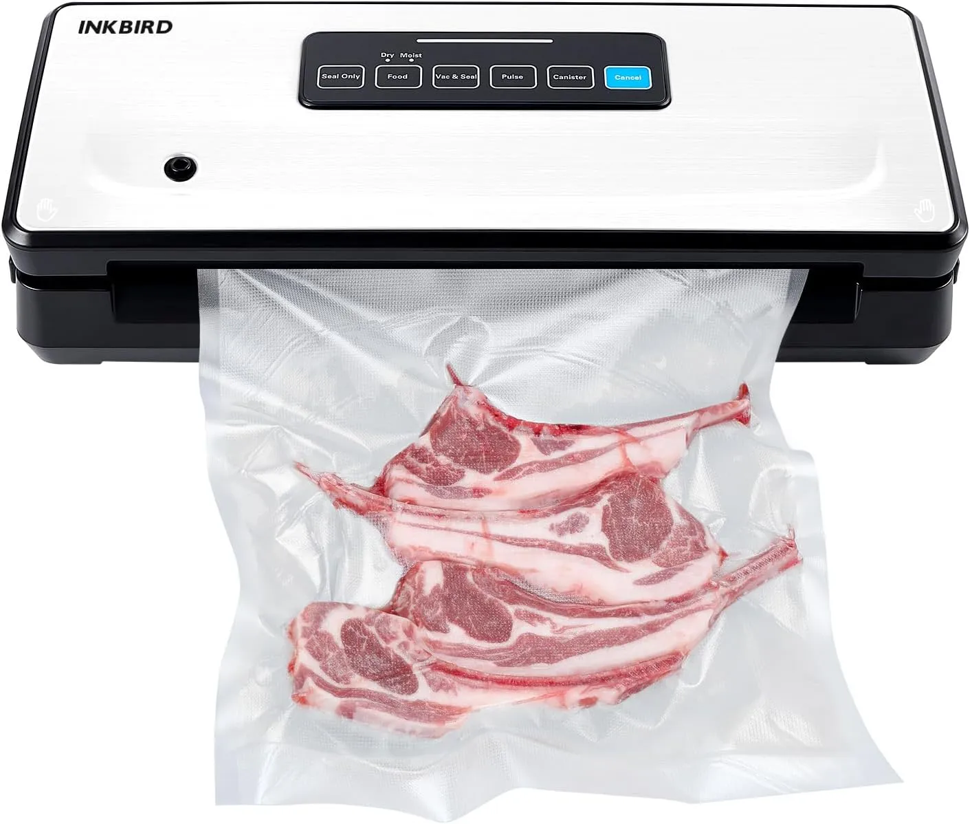 INKBIRD Food Vacuum Sealer, Bag Storage (20ft),11.8'' Cutter, 5 Food Modes, Moist/Dry/Pulse/Seal/Canister, Kit Bags & Rolls