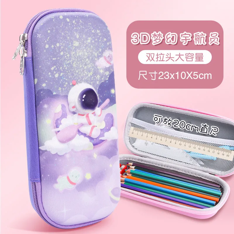 INSTOCK-Cartoon Primary School Student 3D Pencil Case