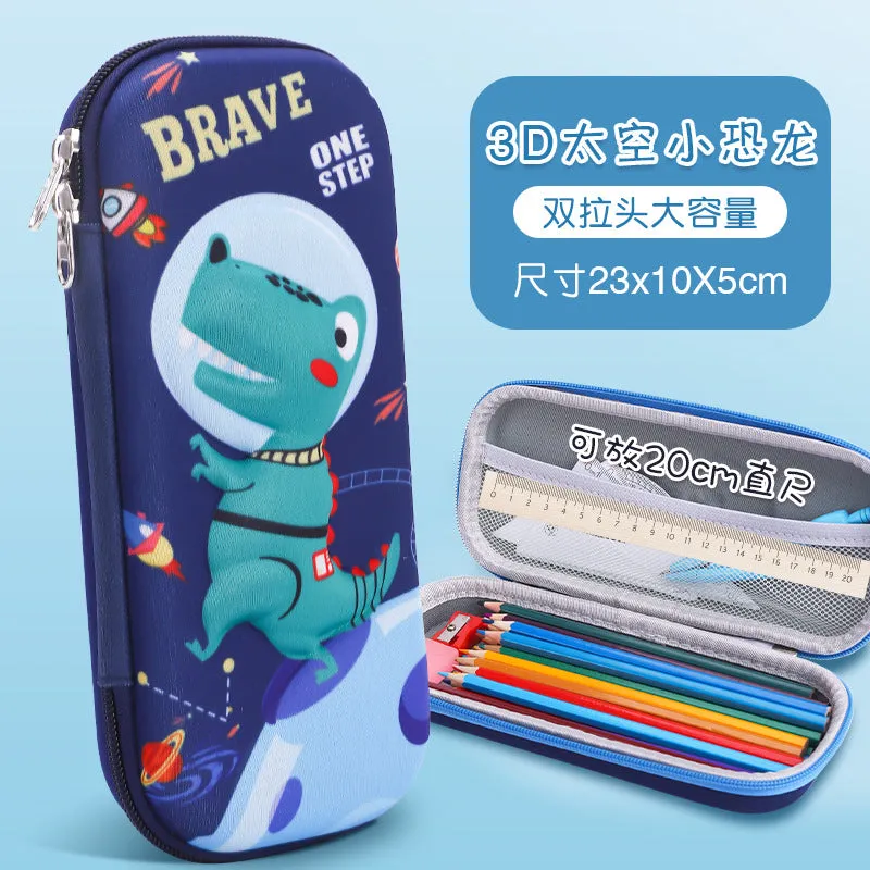 INSTOCK-Cartoon Primary School Student 3D Pencil Case