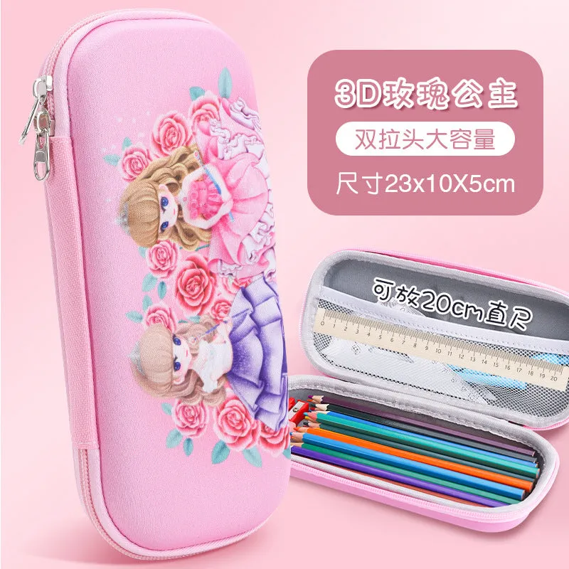 INSTOCK-Cartoon Primary School Student 3D Pencil Case