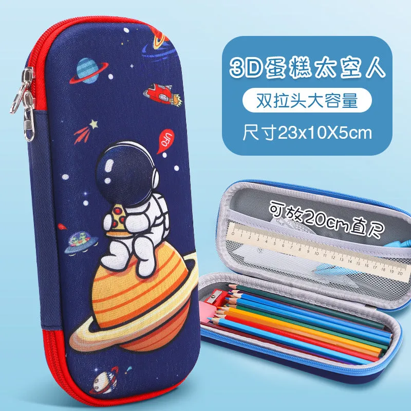 INSTOCK-Cartoon Primary School Student 3D Pencil Case