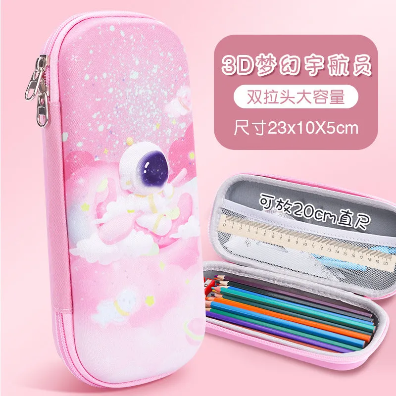 INSTOCK-Cartoon Primary School Student 3D Pencil Case