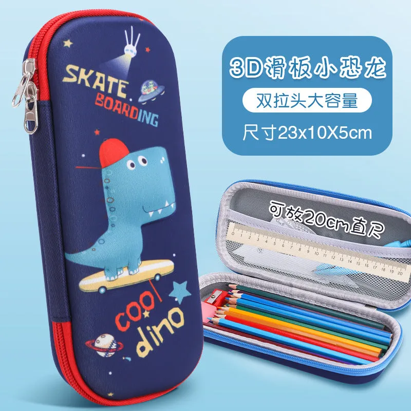 INSTOCK-Cartoon Primary School Student 3D Pencil Case