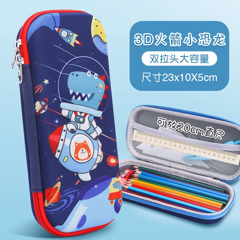 INSTOCK-Cartoon Primary School Student 3D Pencil Case