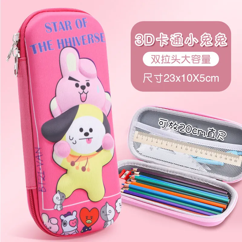 INSTOCK-Cartoon Primary School Student 3D Pencil Case