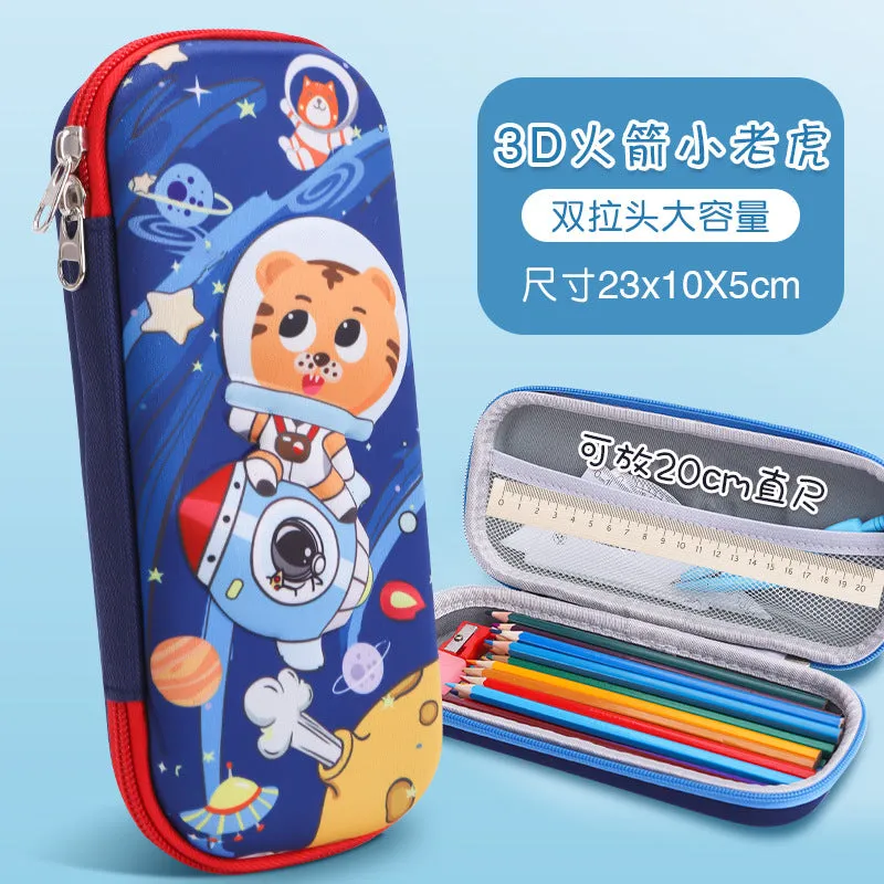 INSTOCK-Cartoon Primary School Student 3D Pencil Case