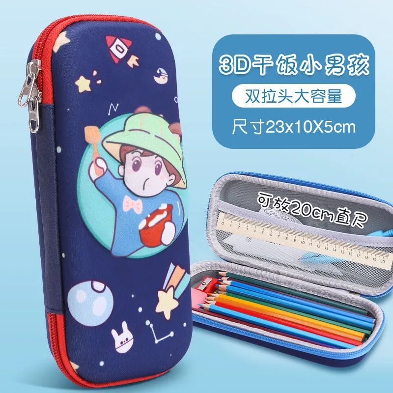 INSTOCK-Cartoon Primary School Student 3D Pencil Case