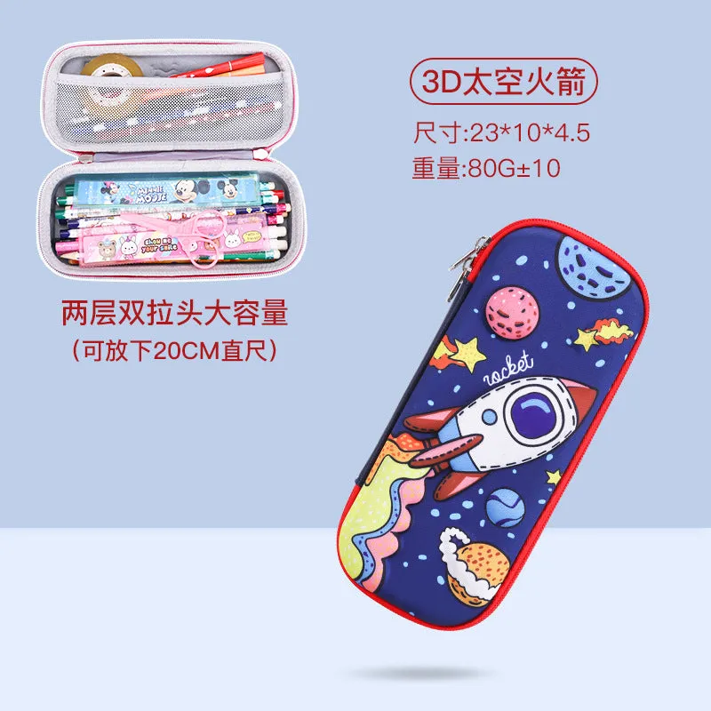 INSTOCK-Cartoon Primary School Student 3D Pencil Case