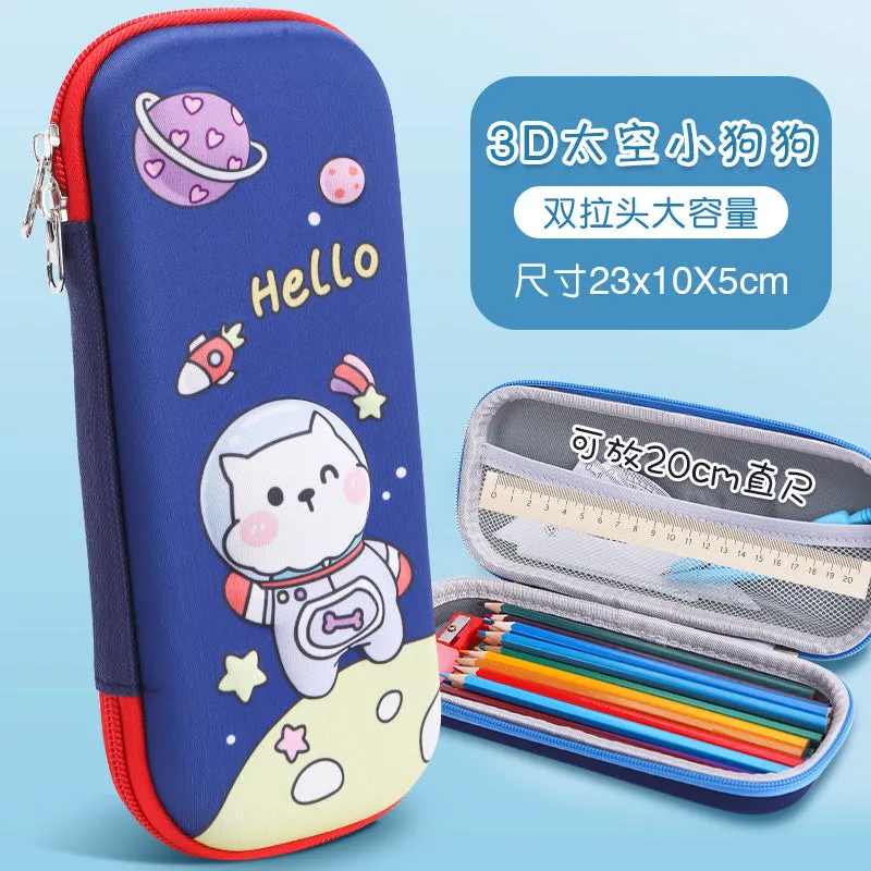 INSTOCK-Cartoon Primary School Student 3D Pencil Case