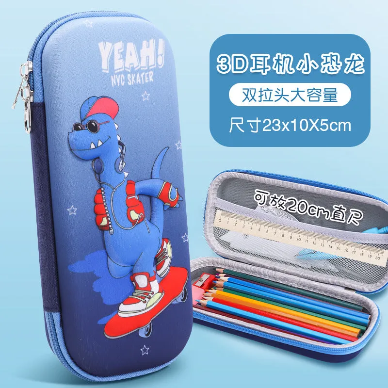 INSTOCK-Cartoon Primary School Student 3D Pencil Case