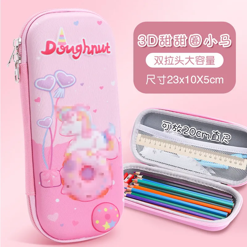 INSTOCK-Cartoon Primary School Student 3D Pencil Case