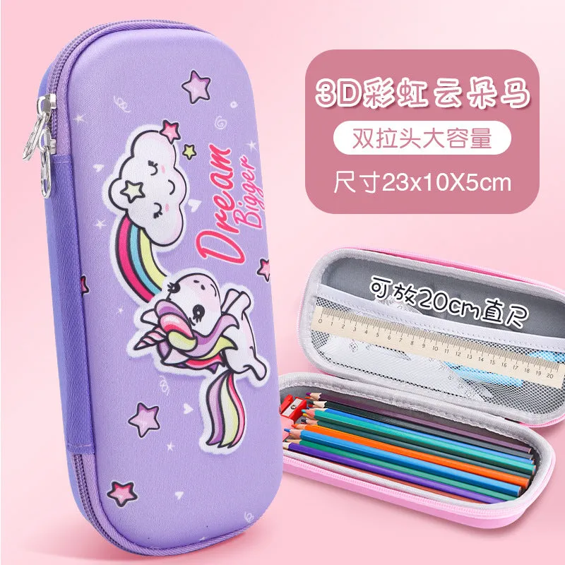 INSTOCK-Cartoon Primary School Student 3D Pencil Case