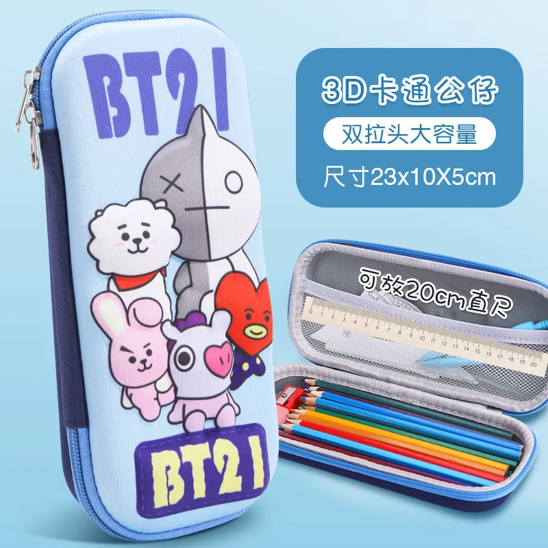 INSTOCK-Cartoon Primary School Student 3D Pencil Case