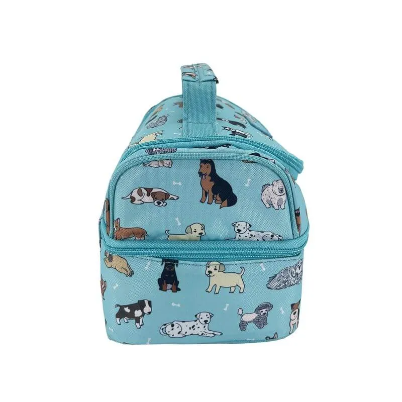 Insulated 2 Compartment Kids Lunch Bag Puppies