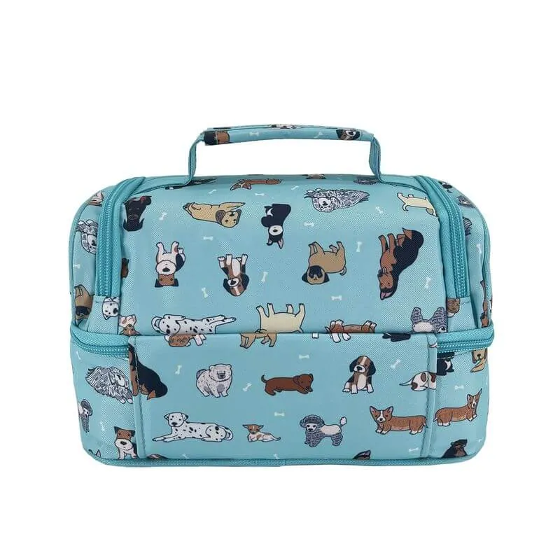 Insulated 2 Compartment Kids Lunch Bag Puppies