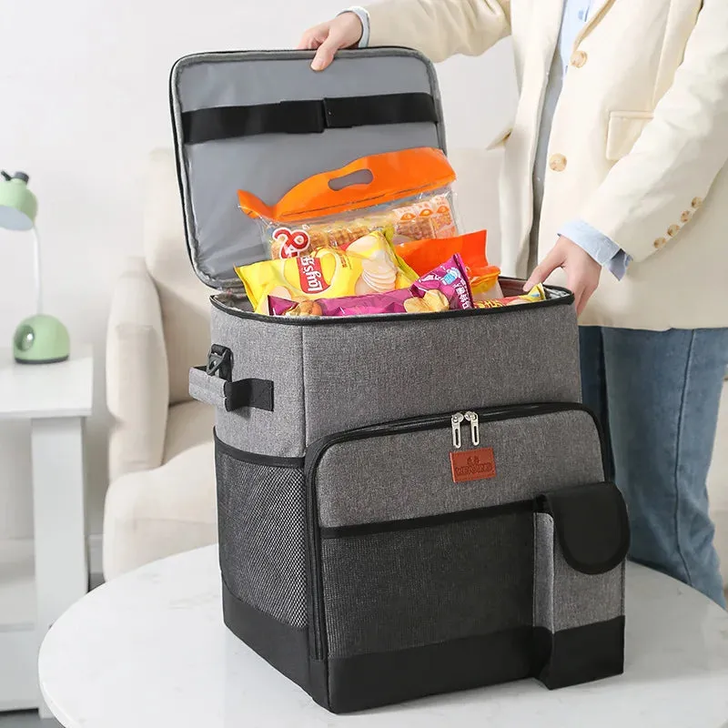 Insulated Cooler Bag With Trolley and Wheels 35L