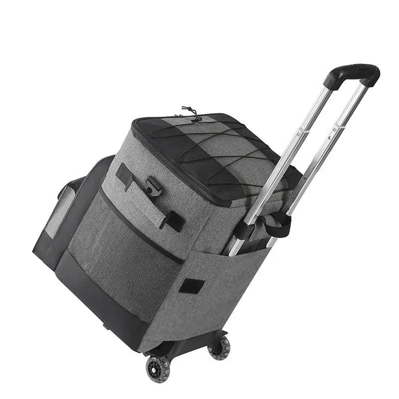 Insulated Cooler Bag With Trolley and Wheels 35L
