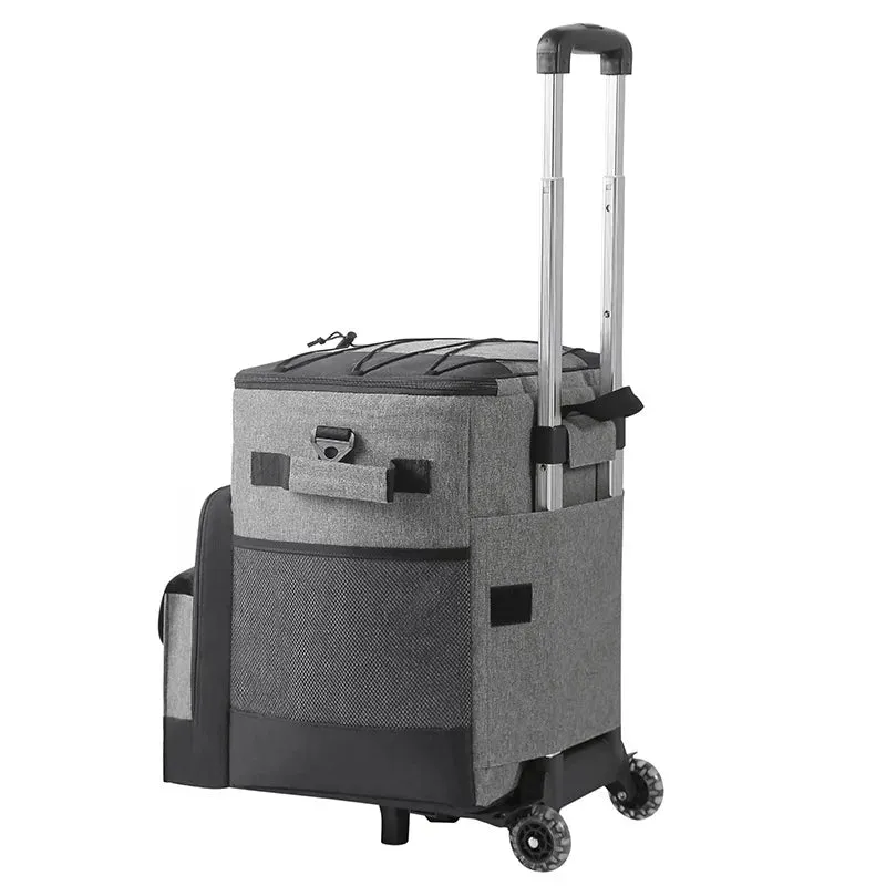 Insulated Cooler Bag With Trolley and Wheels 35L