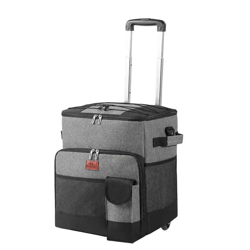 Insulated Cooler Bag With Trolley and Wheels 35L
