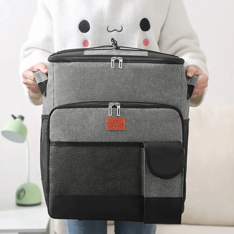 Insulated Cooler Bag With Trolley and Wheels 35L