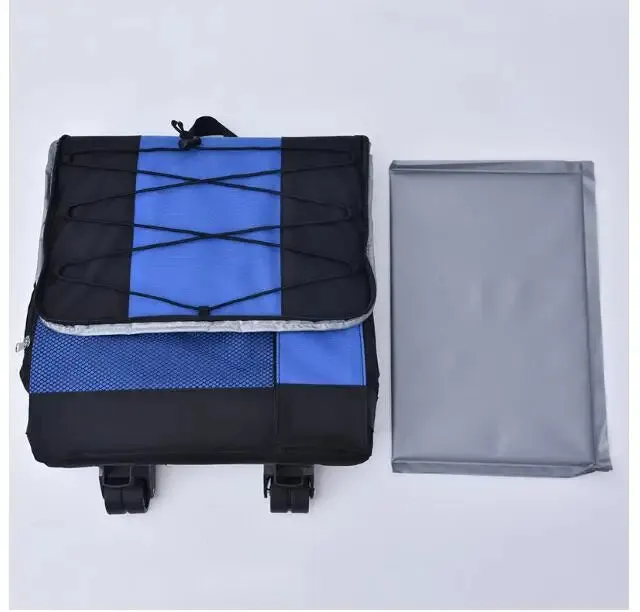 Insulated Cooler Bag With Trolley and Wheels 43L Blue