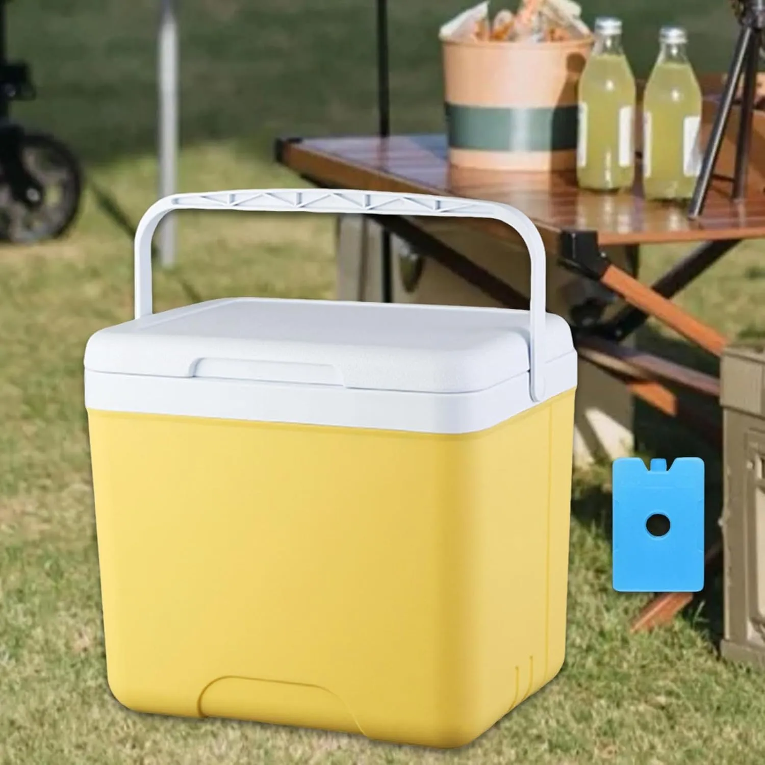 Insulated Cooler Camping Storage Case Cooling Bucket Multifunctional Ice Chest Box Organizer for Barbecue Groceries Traveling