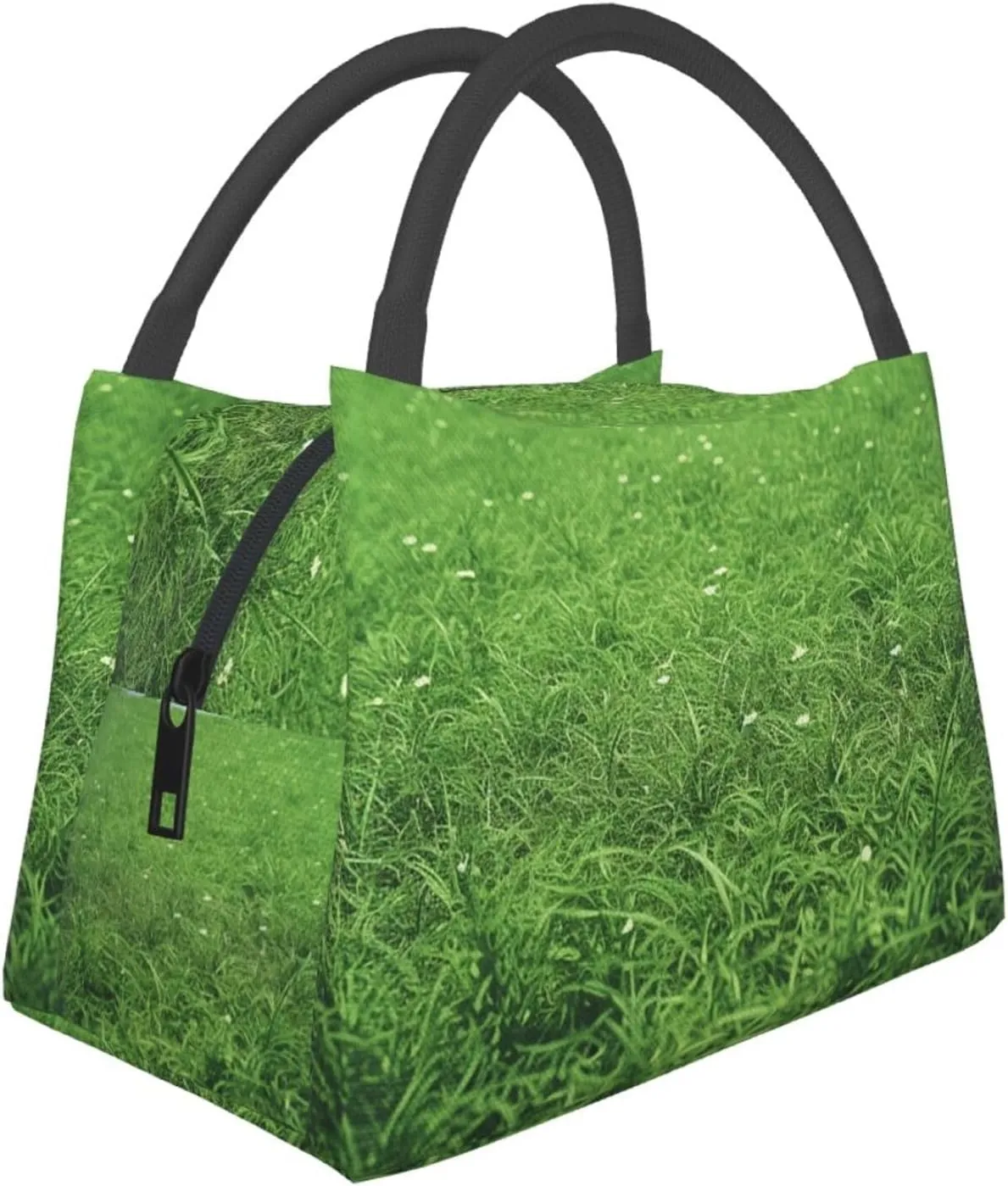 Insulated Lunch Bag for Women Reusable Lunch Box for Office Travel Thermal Lunchbox Green Lawn Lunch Tote Bags Leakproof Cooler Bag for Men Large Capacity Meal Bag