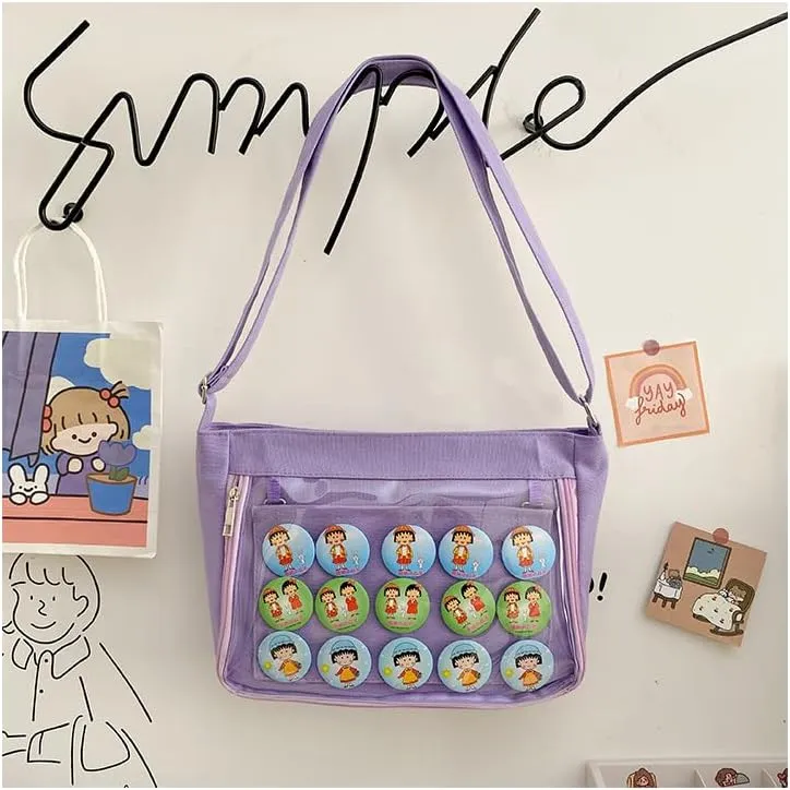 Ita Bag Crossbody Shoulder Bag Kawaii Cute Pin Display Cosplay Bag Messenger Japanese Ita Bag Accessories