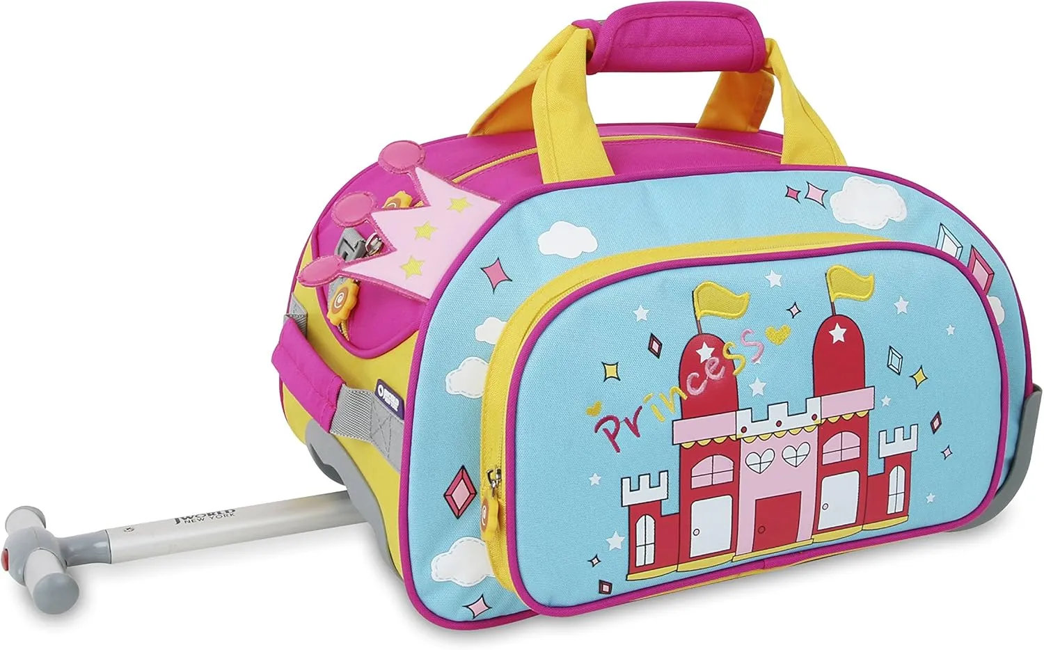 J World New York Kids' Princess Rolling Duffel Bag, One Size
