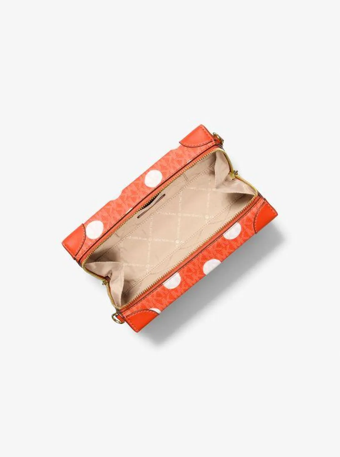 Jeanie Small Polka Dot Signature Logo Trunk Crossbody Bag