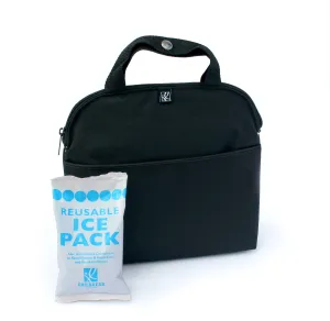 J.L. Childress MaxiCOOL 4 Bottle Breastmilk Cooler, Baby Bottle and Baby Food Bag, Insulated and Leak Proof, Ice Pack Included U2