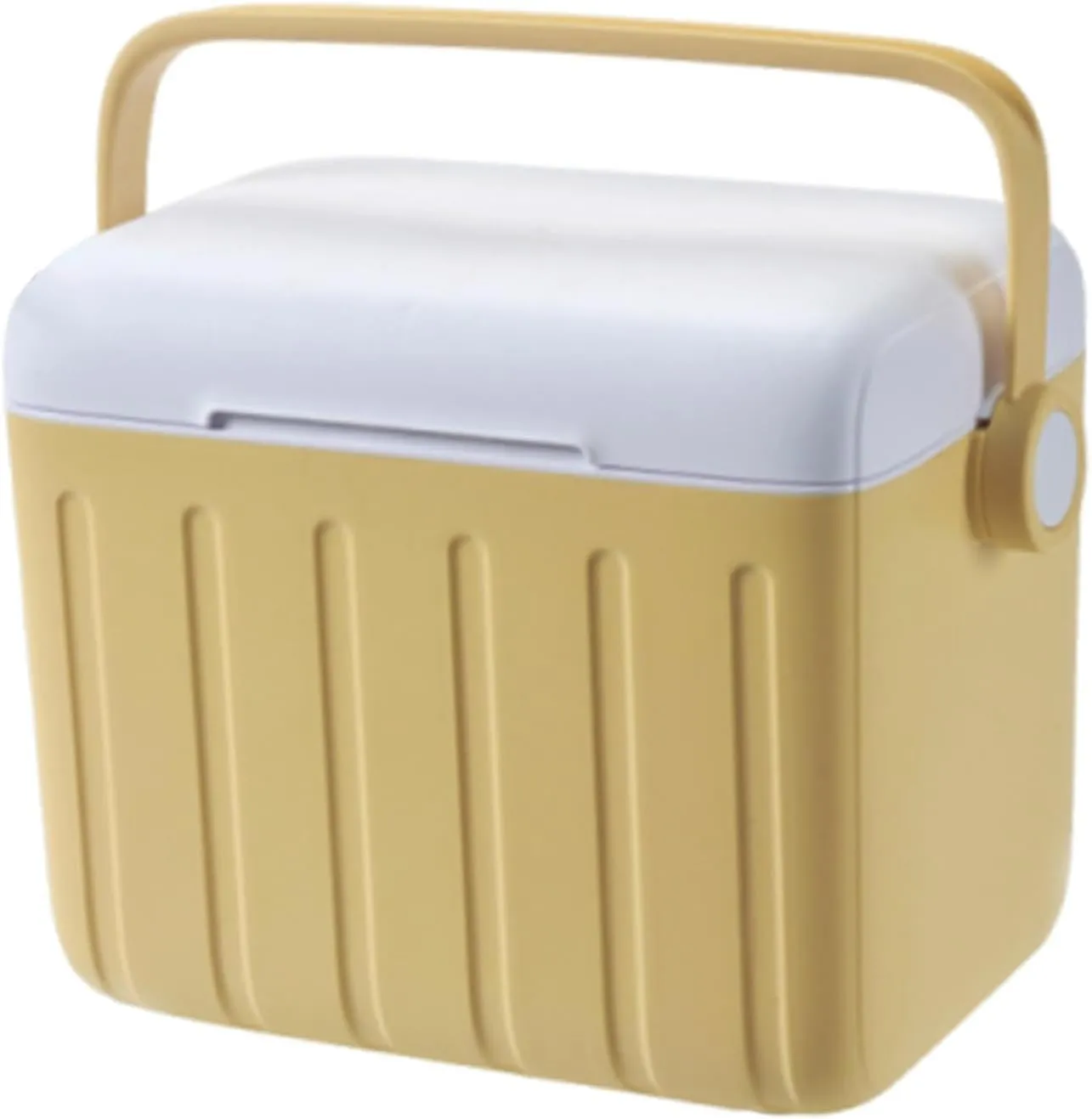 jojomis Insulated Cooler Box 6L Portable Ice Chest for Travel Outdoor Boat BBQ Picnic Camping Cream Yellow