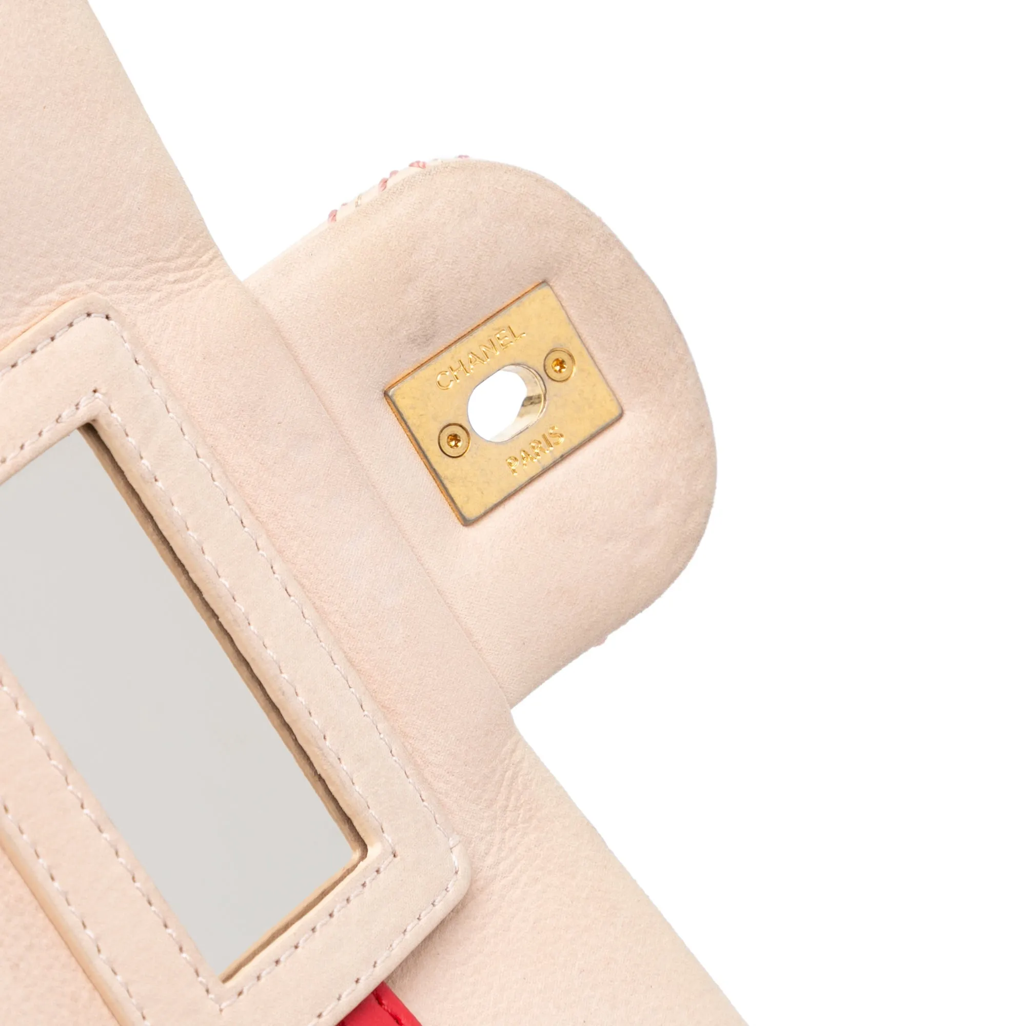 Jumbo Quilted Calfskin Triple Stitched Flap