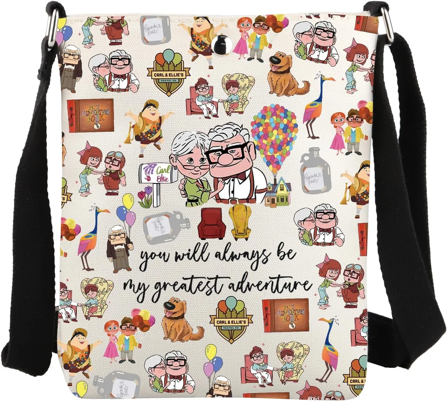 JYTAPP Movie Merch You Will Always Be My Greatest Adventure Crossbody Bag Valentine Love Gift