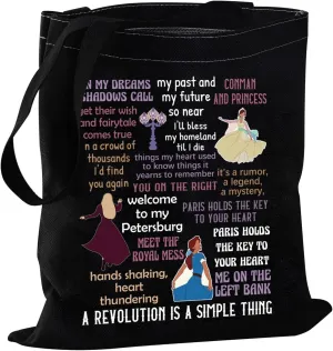 JYTAPP Quotes Tote Bag Musical Gifts Theater Canvas Tote Bag Musical Lover Gifts