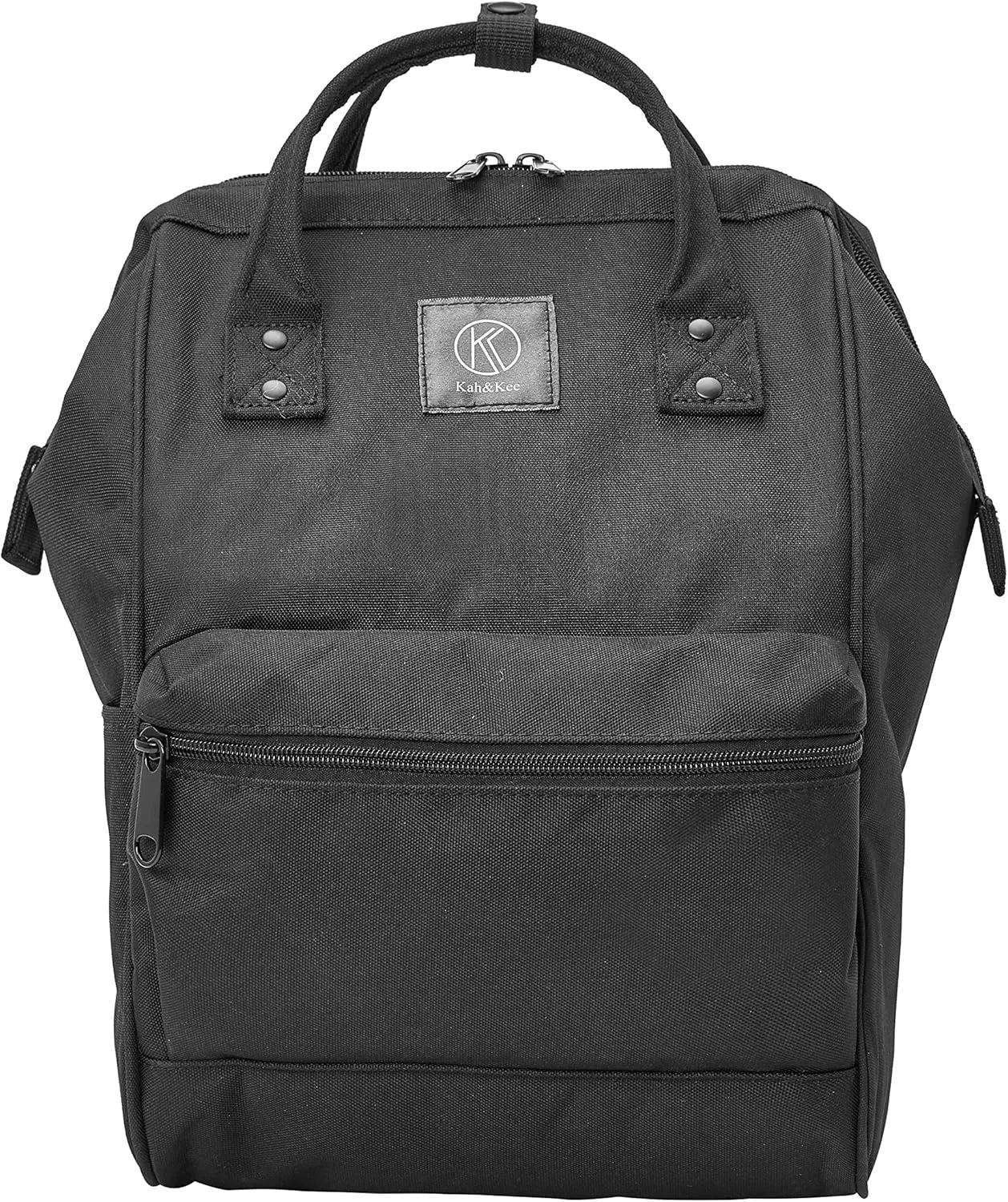 Kah&Kee Polyester Travel Backpack Functional Anti-theft School Laptop for Women Men (Black, Small)
