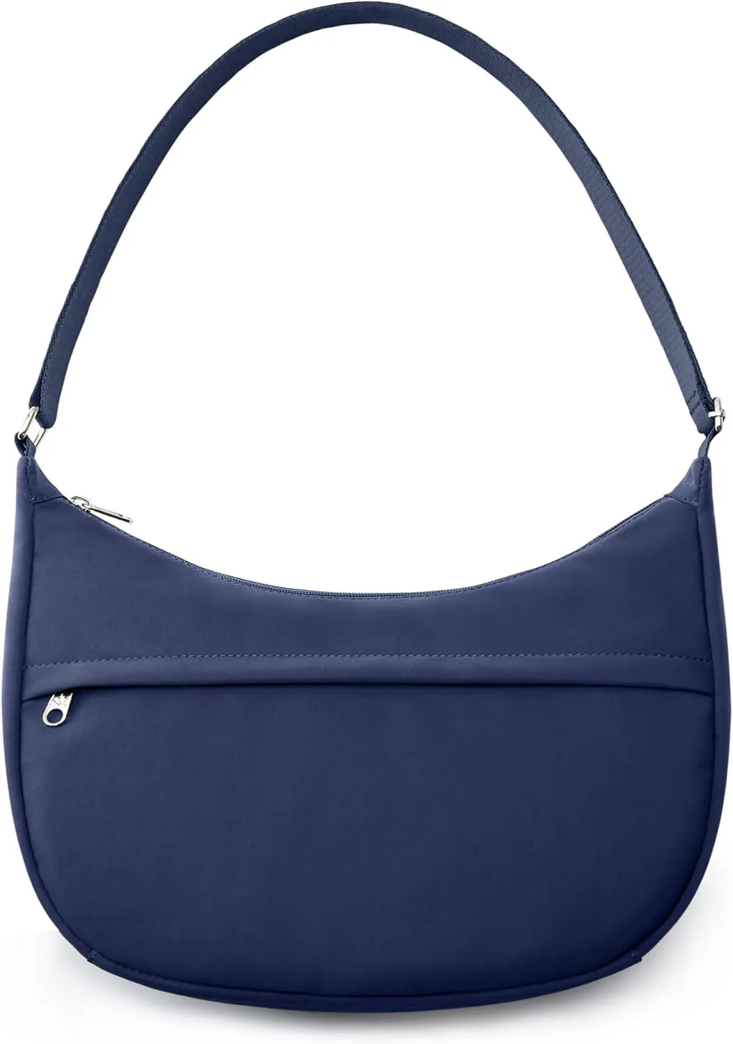 KALIDI Nylon Crescent Bag Medium Casual Shoulder Crossbody Purse with External Pocket for Women Men Travel
